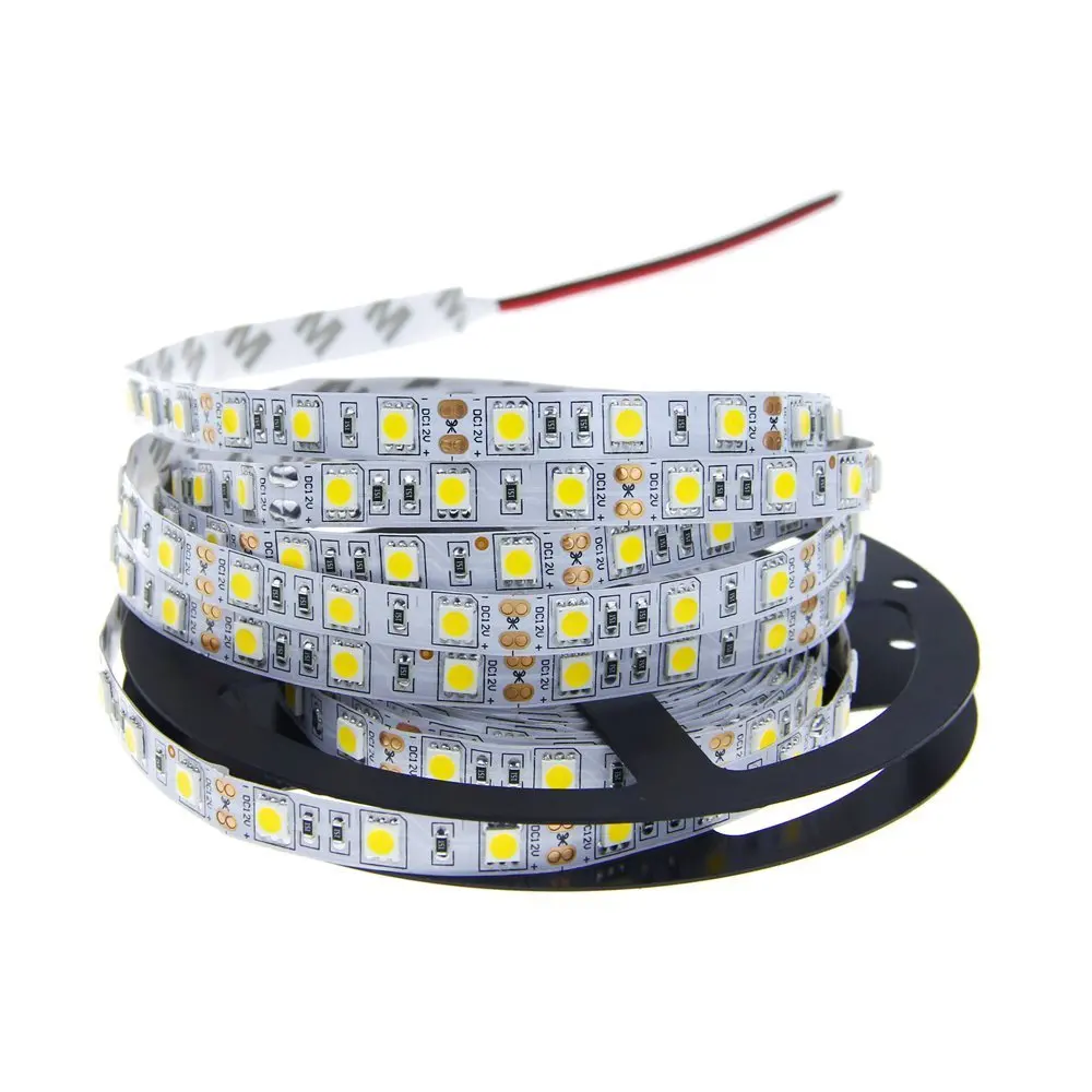 500 м 100x5 М 5050 SMD 60leds/м теплый белый 3000 К LED гибкая лента свет DC12V 300 светодиоды не Водонепроницаемый для дома и сада