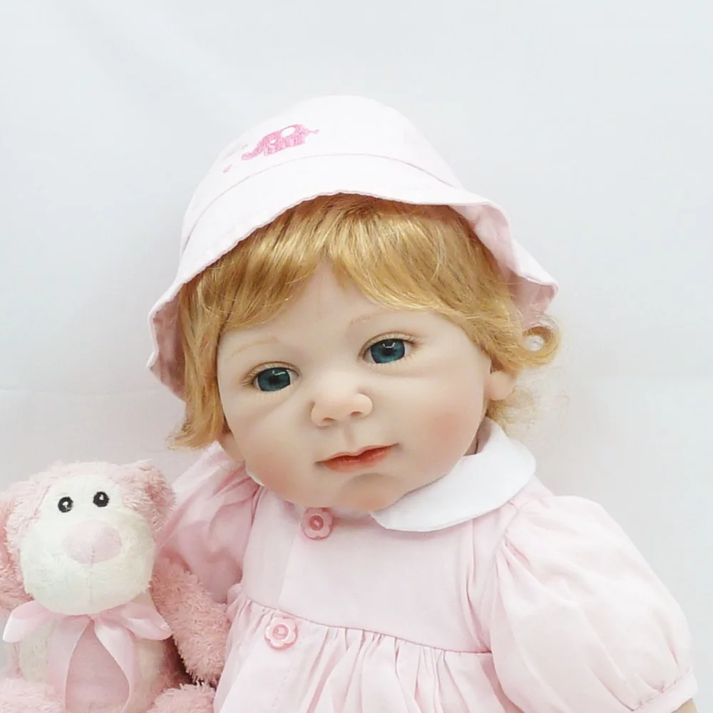 50CM Reborn Baby Doll Girl Mixed Silicone Vinyl Or Cloth Doll Finished Bebe Bonecas Art Collection Doll Gift For Girls
