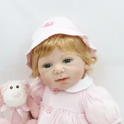 Dollmai куклы Reborn 20 "Мягкие силиконовые Reborn куклы BJD девушка поддельные Baby Doll Дети Рождественский подарок игрушка образования bonecas