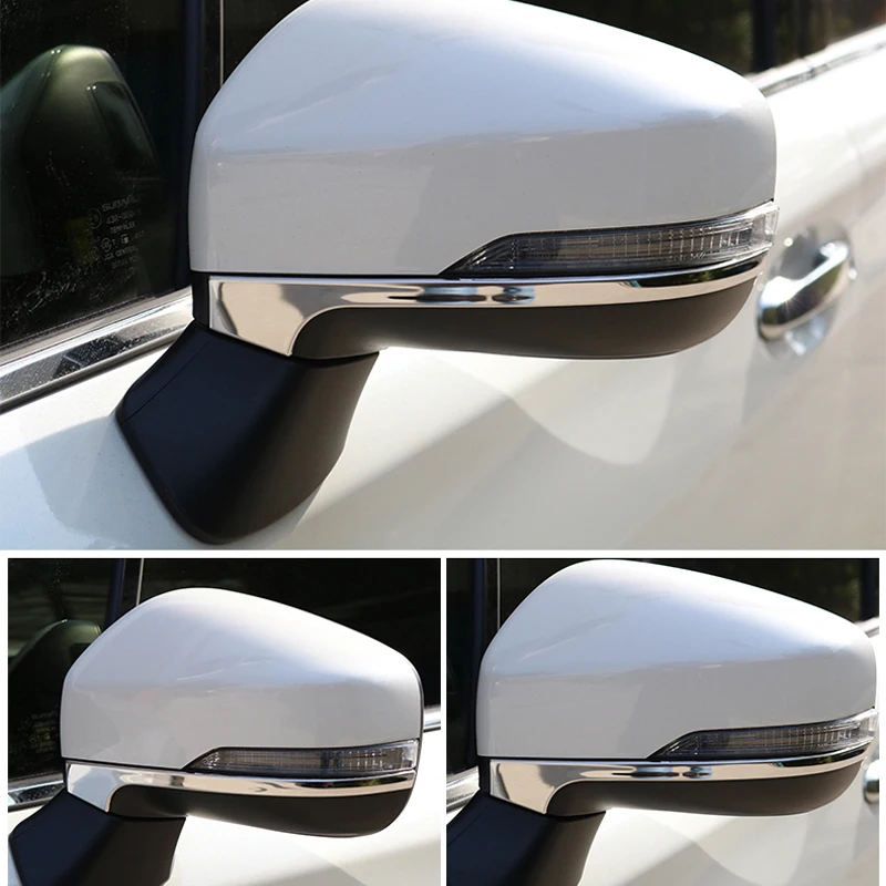Автомобильный Стайлинг из нержавеющей стали хром зеркало заднего вида в полоску рамка Крышка отделка 2 шт для Subaru Forester SK