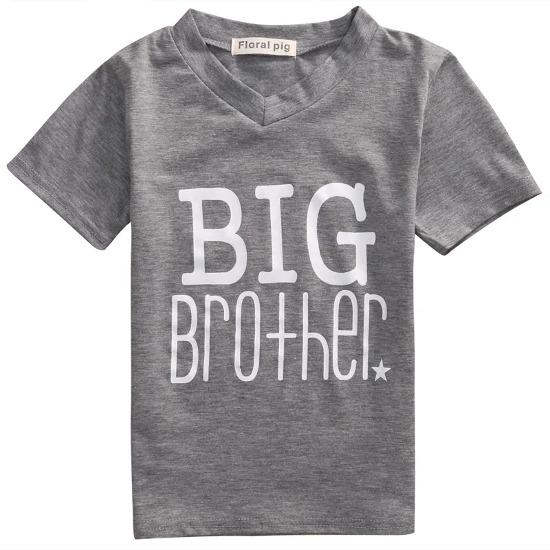 Коллекция года, Одинаковая одежда для всей семьи футболка из хлопка с надписью «Big Brother» боди с короткими рукавами для маленьких мальчиков