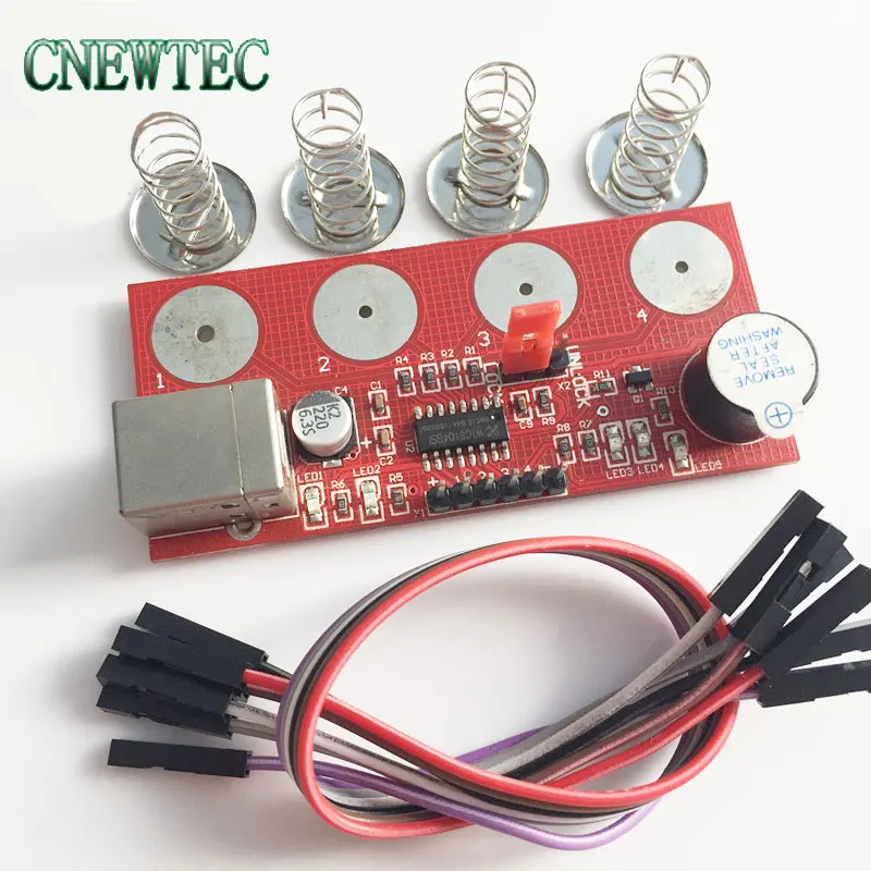 

4 keys Touch button module capacitance type touch switch non contact key belt buzzer indicator light sensor