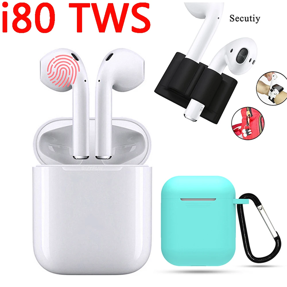 

TWS I80 Wireless Bluetooth Earphones Touch Control Pop-up Air 2 Pods Headset Earbuds 1:1 Size Headset Pk i10 i12 i20 i30 i60 tws