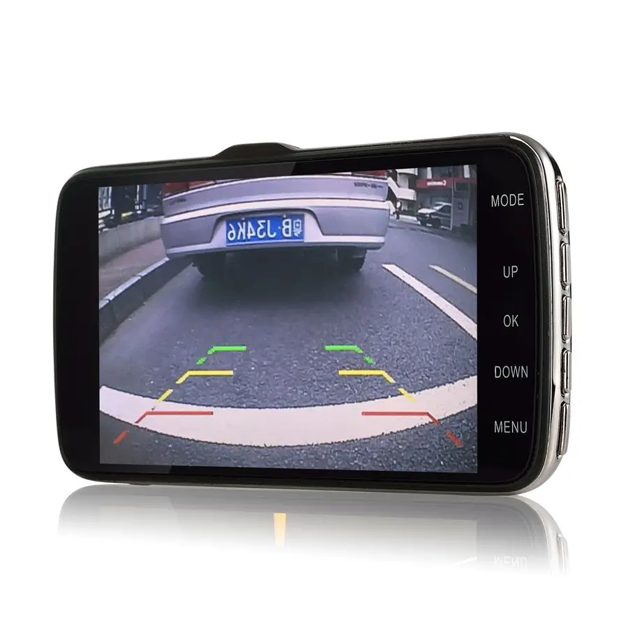 Автомобильный видеорегистратор Udricare 4 дюйма Full HD 1080P двойной объектив ADAS LDWS