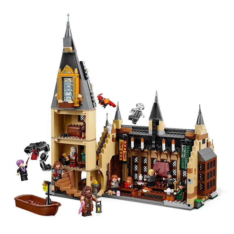 

New LegoINGlys Harri Potter Legoing 75954 Series Hogwarts Great Hall Building Blocks Brick Educational Toys Compatible