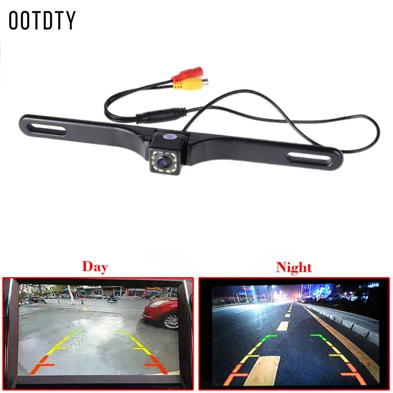 

New Waterproof Night Vision 12 IR LED Auto Car Rear View camera License Plate Frame 140 Degree Angle Vehicle Backup Camera