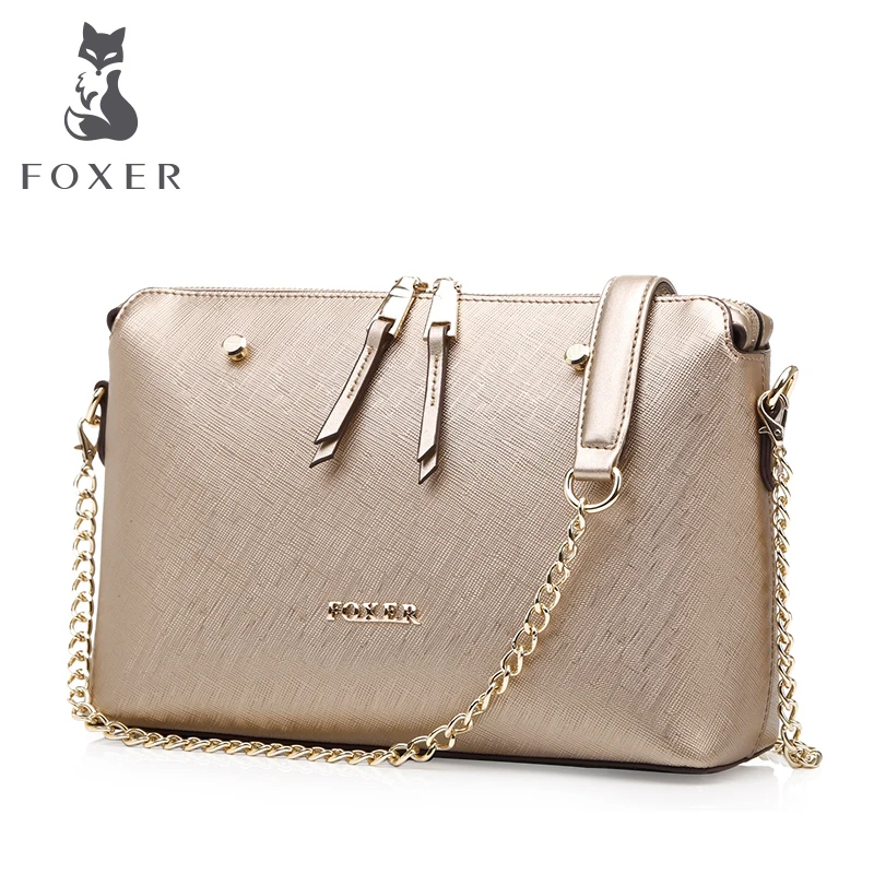 

FOXER Brand Women Fashion Cow Leather Shoulder & Crossbody Bag Messenger bags For Ladies