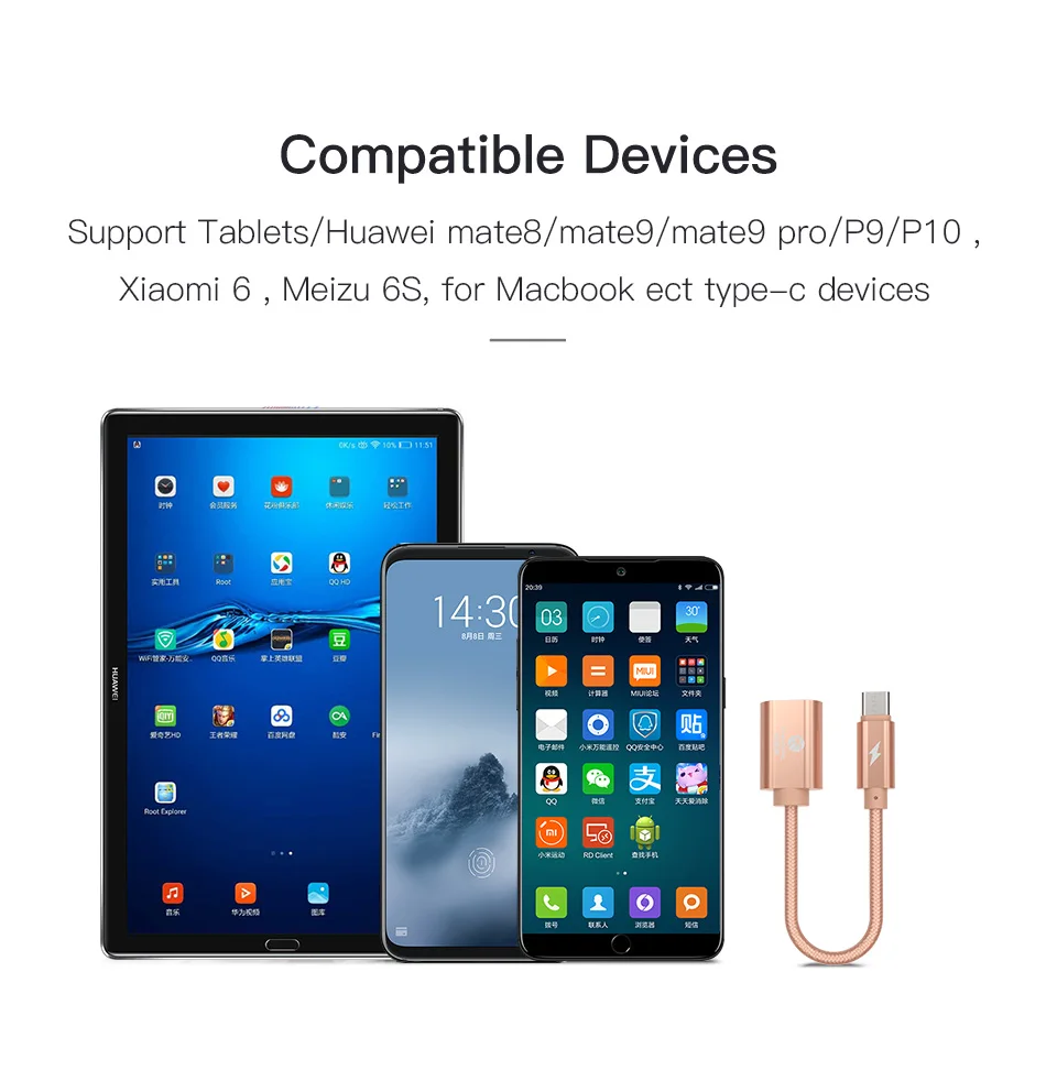 USB C OTG Cable USB 3.0 USB 2.0 OTG Adapter type c OTG for samsung galaxy s8 s9 HUAWEI P10 P20 mate10 pro Macbook USB OTG (9)