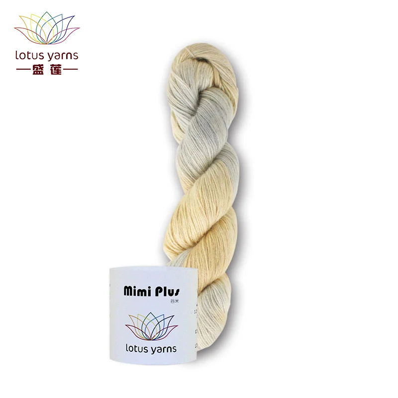 

Lotus Yarns Handpainted Mimi Plus yarn natural Mink Viscose Cashmere Wool blended hand knitting colored DIY crochet