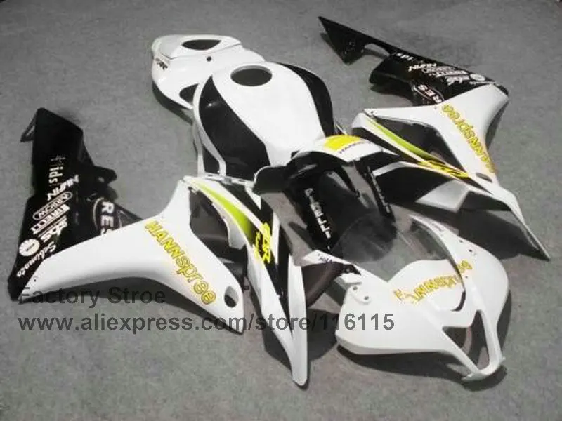 Лидер продаж белый корпус ABS для литья под давлением HONDA CBR 600 RR обтекатель 2007 2008