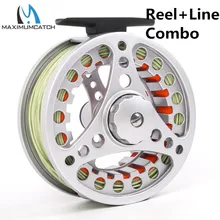 Maximumcatch Fly Reel and Line Combo 3-8wt Silver Fly Reel Set with fishing line