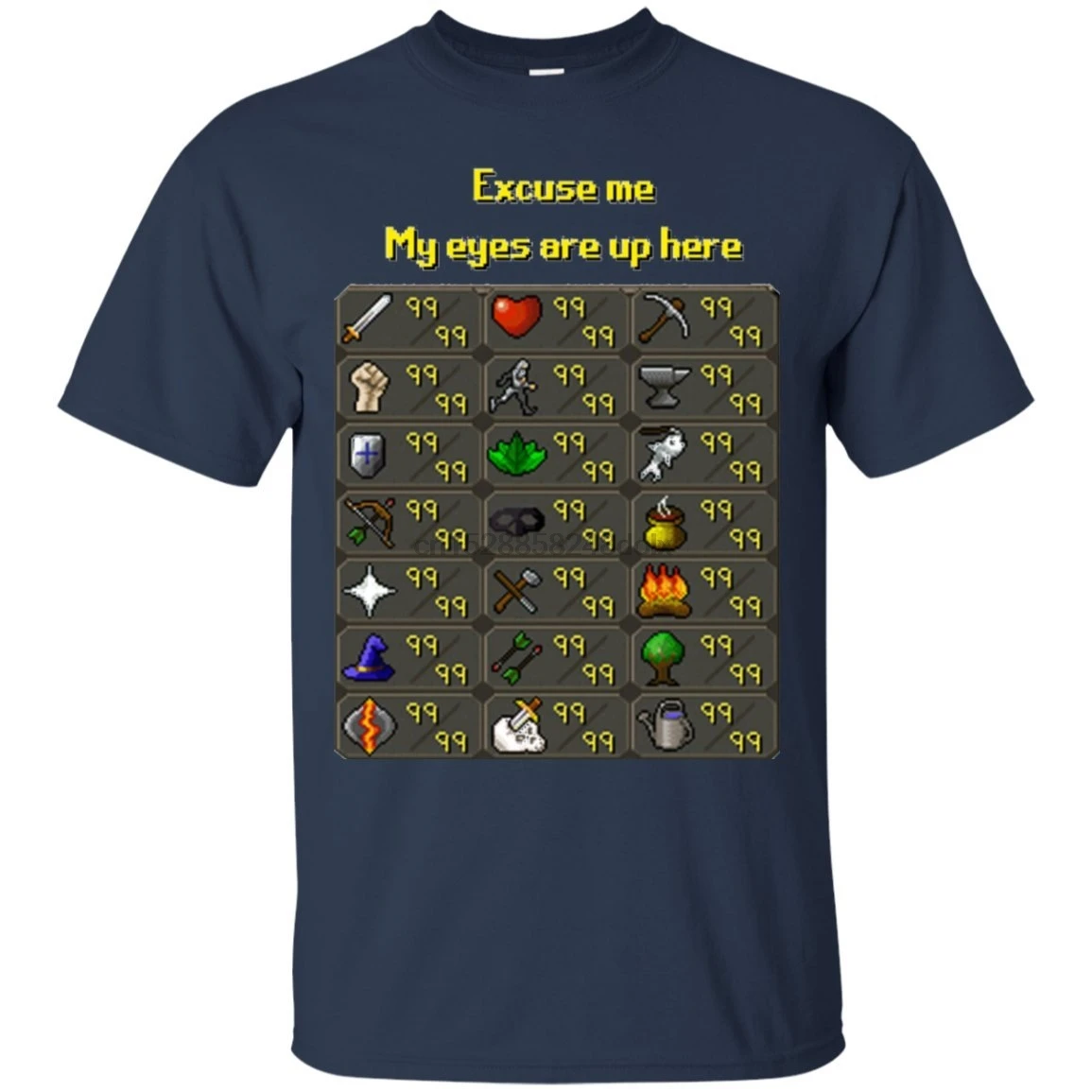Nau Corner Shirt Runescape My Eyes are up Here 2 Graphic T Shirt