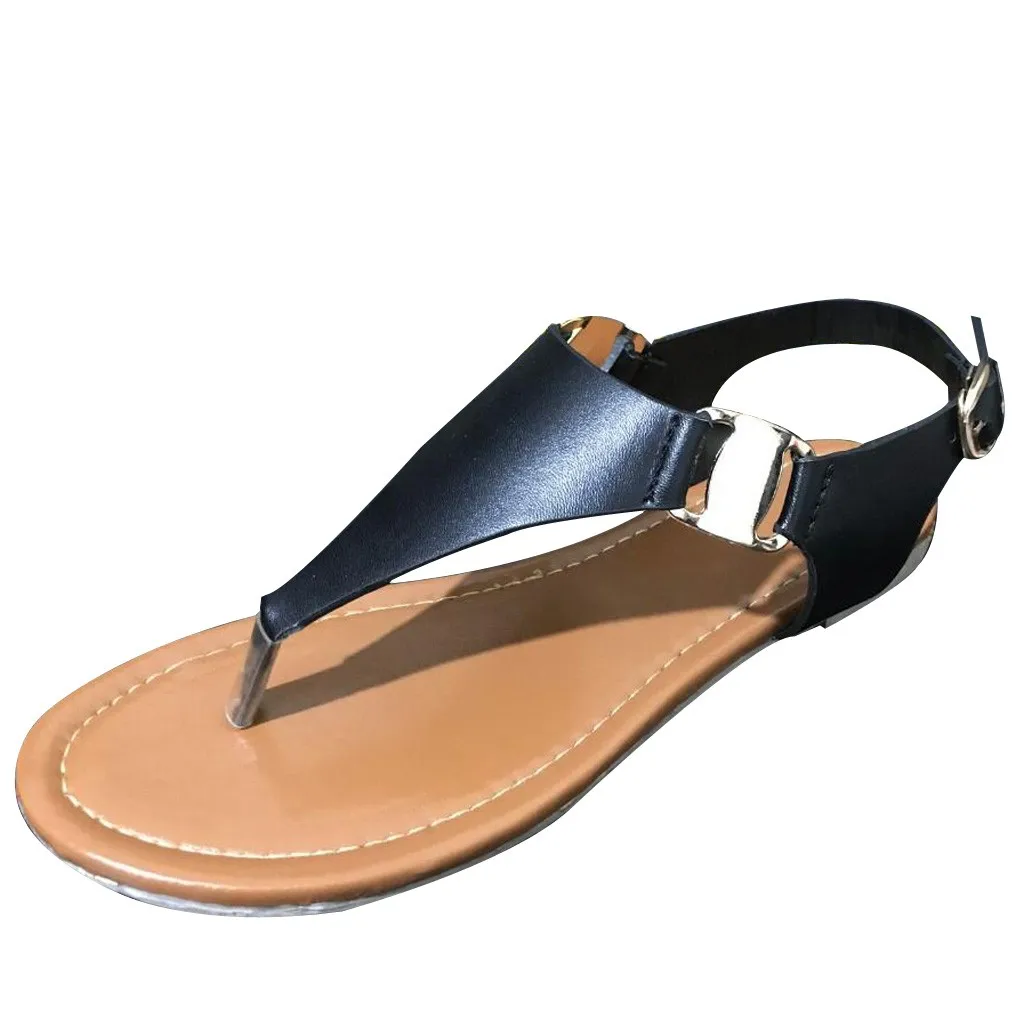 

SAGACE Women Open Toe Thong Sandals Summer Flip Flop Ankle Strap Flat Casual Shoe fashion Round Toe Sandals shoe outside May 27