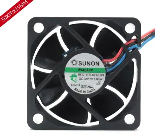 

SUNON 5CM 12V1.66W MF50151V3-Q00U-H99 three-wire supermute 5015 magnetic levitation cooling fan