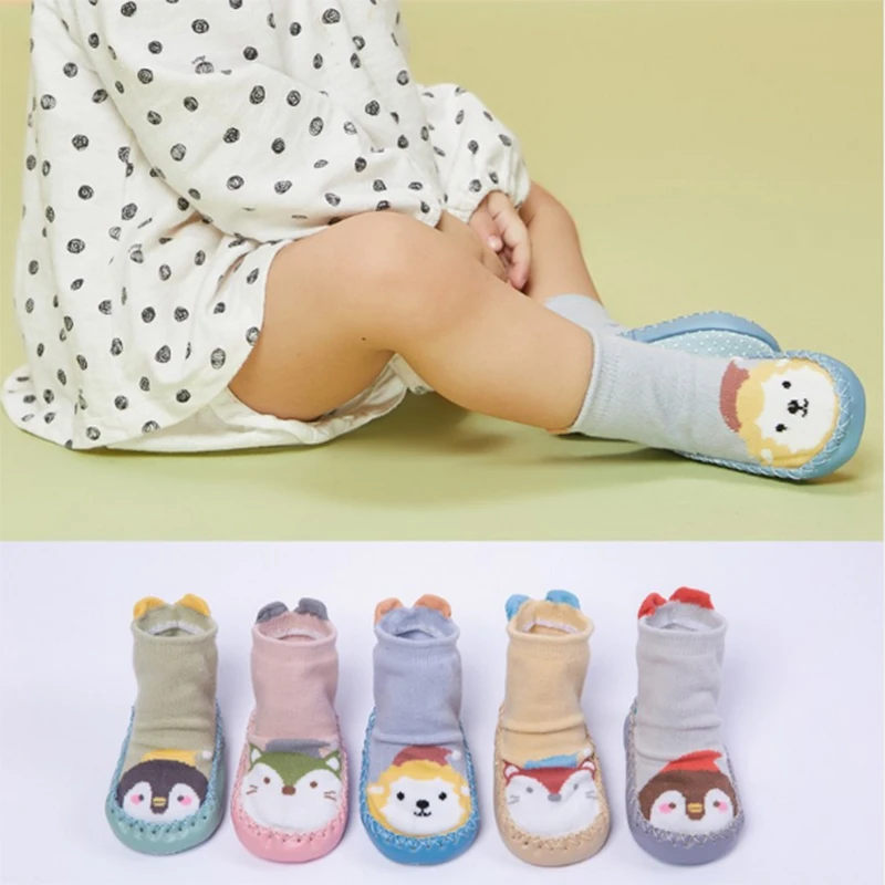 Warm Baby Socks With Rubber Soles Infant Sock Newborn Autumn Winter