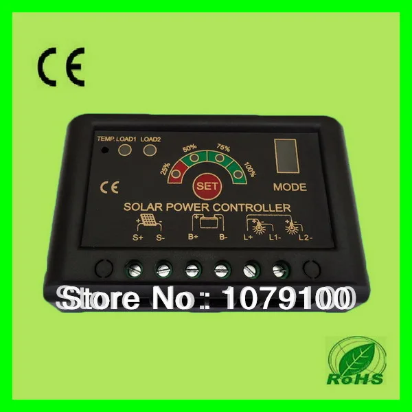 ФОТО CE&RoHS Certificate 12V/24V 20A Automatic identification Power display controllers solar 20a 12v