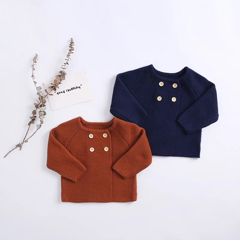 MILANCEL autumn new baby clothes knit cardigans and bloomer 2 pcs baby boys clothing set cute toddler girls sweater set