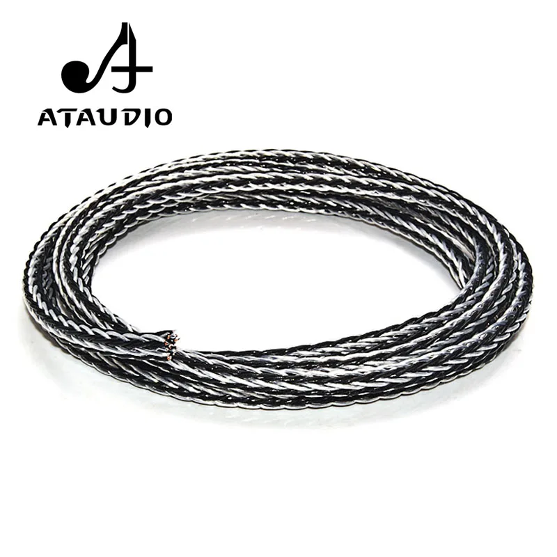 

ATAUDIO Hifi Speaker Cable Hi-end Hybrid OCC Silver Plated Diy Speaker Bulk Cable with 16 Strands