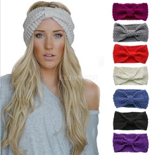 200 шт./лот, модная зимняя теплая женская вязаная шерстяная шапка, шапка, повязка на голову, повязка на голову