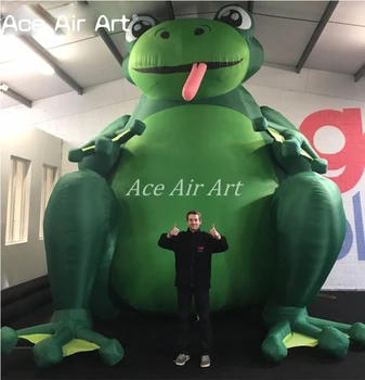 Buy Giant Advertising Animal Model Inflatable Frog Replica With Air Blower For Event