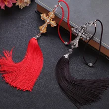 Автомобильные аксессуары, подвеска в виде Иисуса, христианского креста, ювелирное изделие, Автомобильное зеркало заднего вида, Ювелирное Украшение из сплава и кристалла, украшение из страз