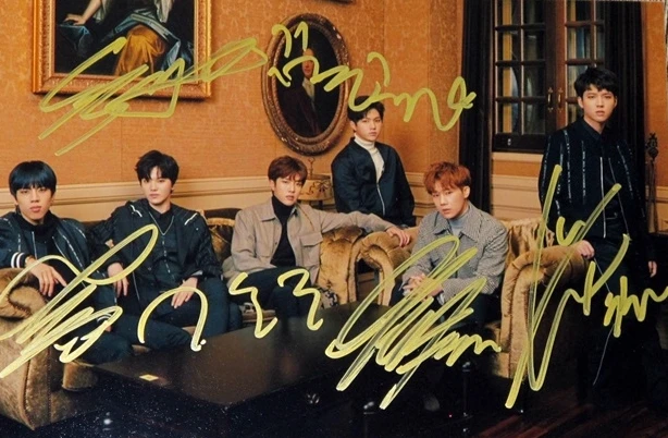 INFINITE autographed ручная подпись Группа фото TOP_SEED 4*6 дюймов K-POP Бесплатная доставка 012018A