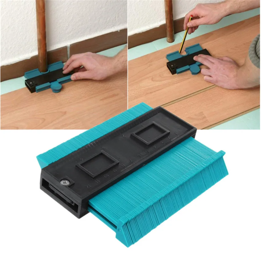 

ASCENDAS 5 Inch Contour Profile Gauge Tiling Laminate Tiles Edge Shaping Wood Measure Ruler TP-0184