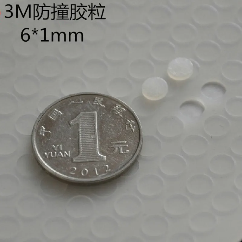 

1000 PCS 6mm x 1mm Clear anti slip silica gel rubber bumper damper shock absorber 3M self-adhesive Silicone feet pads