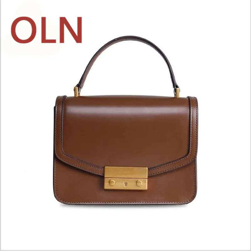 

OLN 2018 New Retro Elegant Lady Shoulder Bag Womens Designer Luxury Handbags Genuine Leather Reticule Crossbody Bag for Women