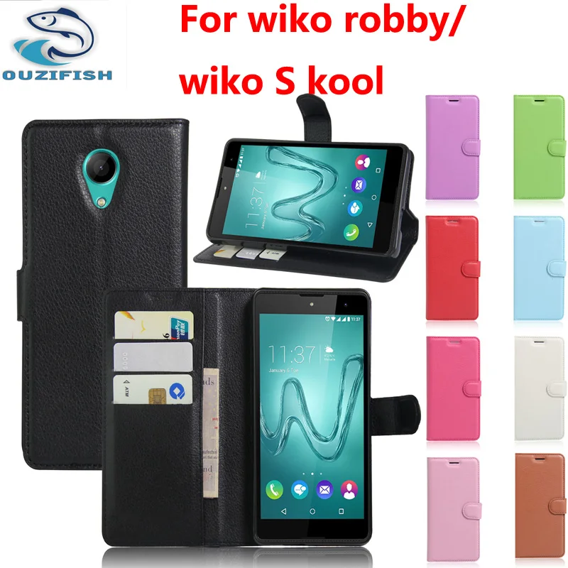 (OUZIFISH) Роскошный чехол для телефона Fundas Wiko S Kool/Wiko Robby с подставкой откидной Чехол