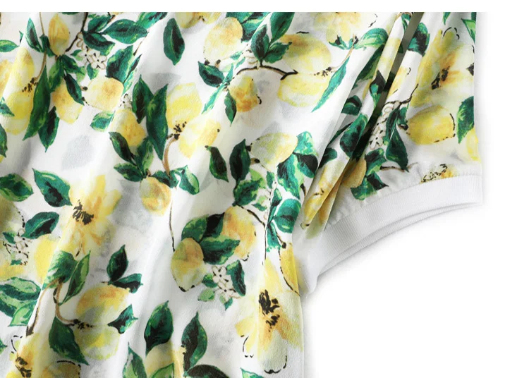 Women Silk Shirt 100%Silk Crepe Floral Printed T