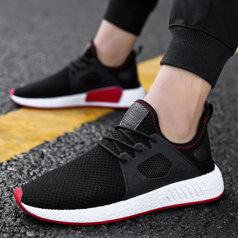 

Men Hot Casual Shoes spring Summer high quality Breathable Lace up Flats Fashion Comfortable Cheaper Light Black Male Footwear