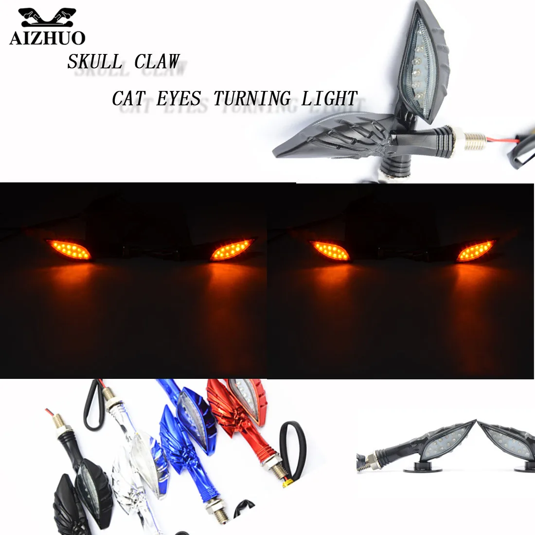 For kawasaki ZZR1200 ER-5 EX500R NINJA ZX-6 ZX9R 10R 12R ZXR400 ZZR600 VERSYS 1000 Z1000 Motorcycle Turn Signal Indicators Light