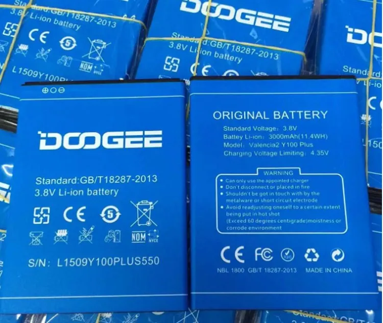 Для DOOGEE Valencia 2 Y100 PLUS 3000mAh аккумулятор литий-ионный встроенный мобильный телефон Литий-полимерный аккумулятор