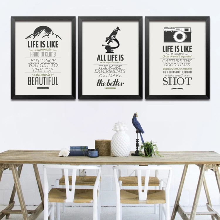 Modern Poster Style Picture Black White Letter Clic Living Room Modern Poster Style Picture Black White Letter Clic Living Room Office Wall Decor Spray Painting Framed Mirror Free Shipping In Calligraphy