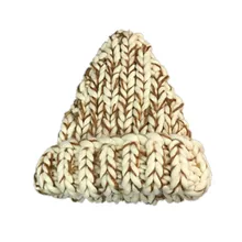 Зимние шапки для женщин смешанные цвета Spire шерсть теплая Толстая линия ручной вязки шапка конский хвост beanie