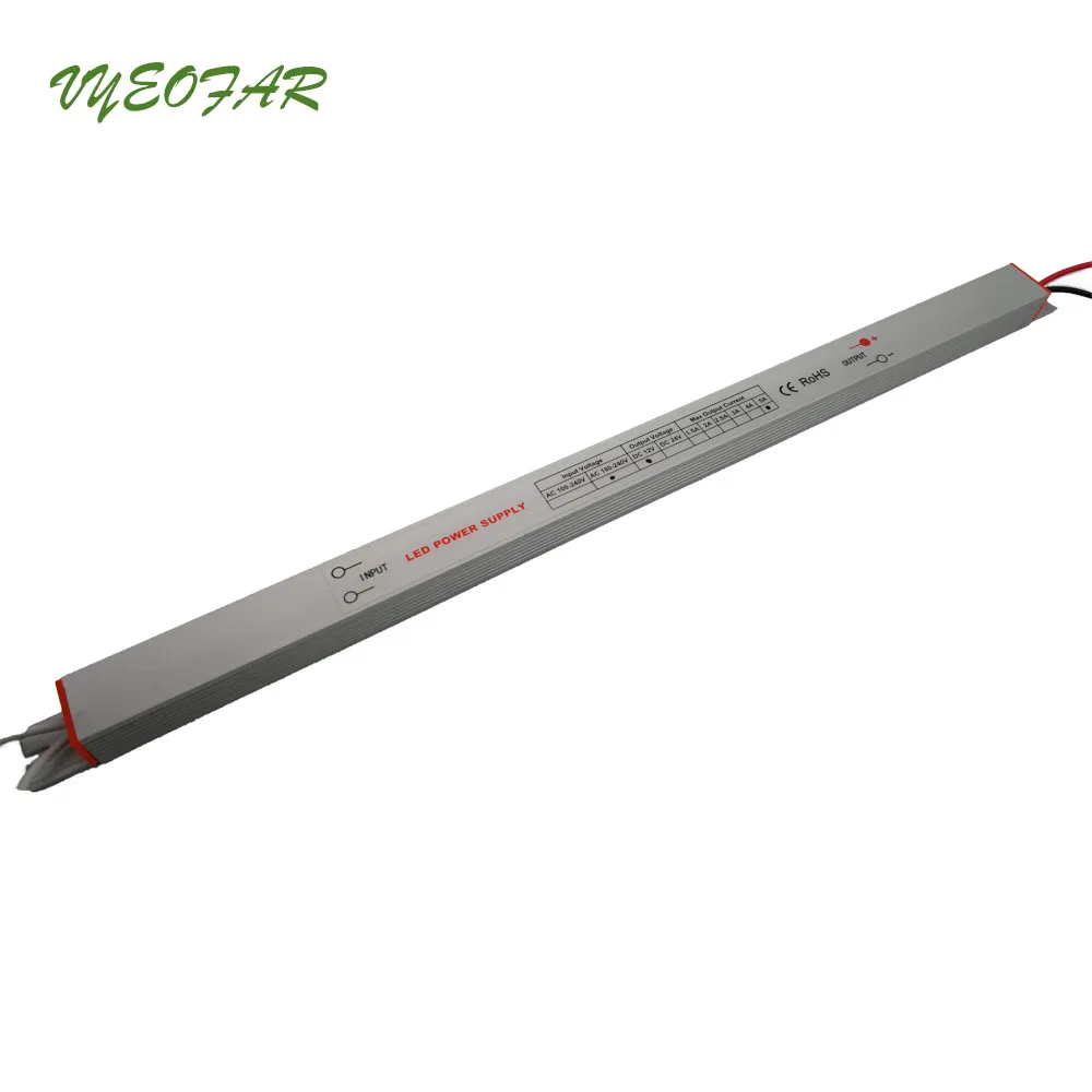 6 قطعة/الوحدة الترا سليم الصمام امدادات الطاقة 36 واط 60 واط التبديل امدادات الطاقة المدخلات 180-240 فولت 12 فولت الإعلان أدى الإضاءة مربع السلطة سا...