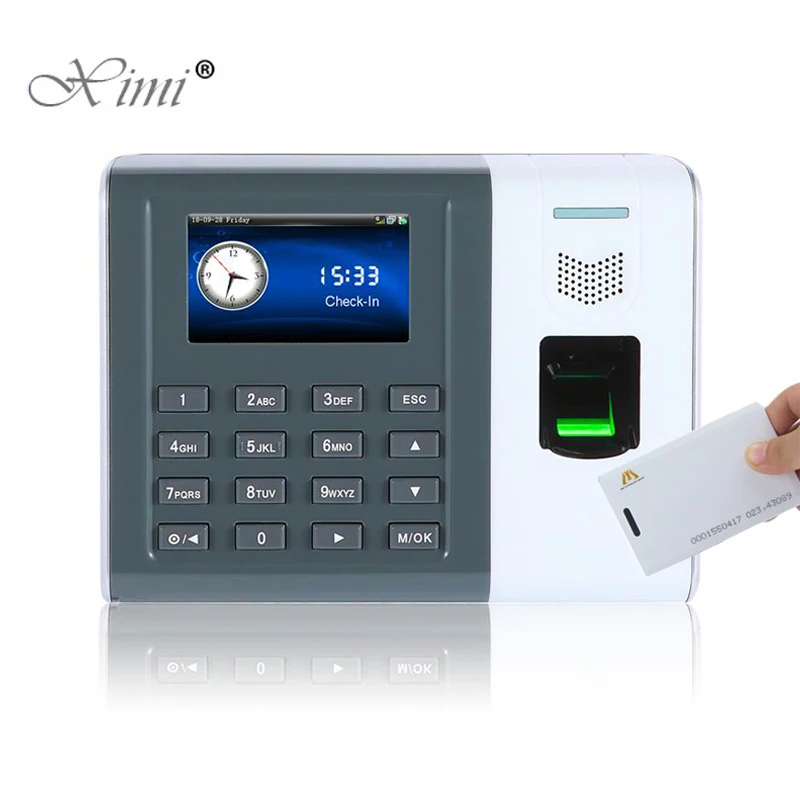 

Fingerprint And RFID Card Time Attendance Biometric Time Recording Optical Fingerprint Reader ZK Finger10.0 Time Clock System