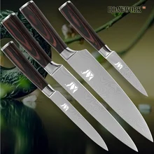 Küchenmesser chef fleischmesser 8 zoll universalmesser 5 zoll pariing messer 3,5 zoll damaskus adern edelstahl kochen werkzeuge
