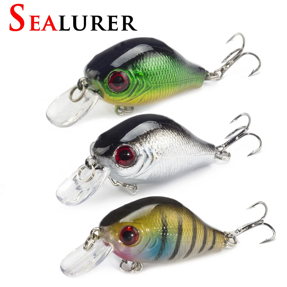 

SEALURER Fishing Crankbaits 3pcs/lot Fishing Lure 5.5cm 8g Floating Isca Artificial Bait with 2 Hooks Fly Fishing Hard Baits