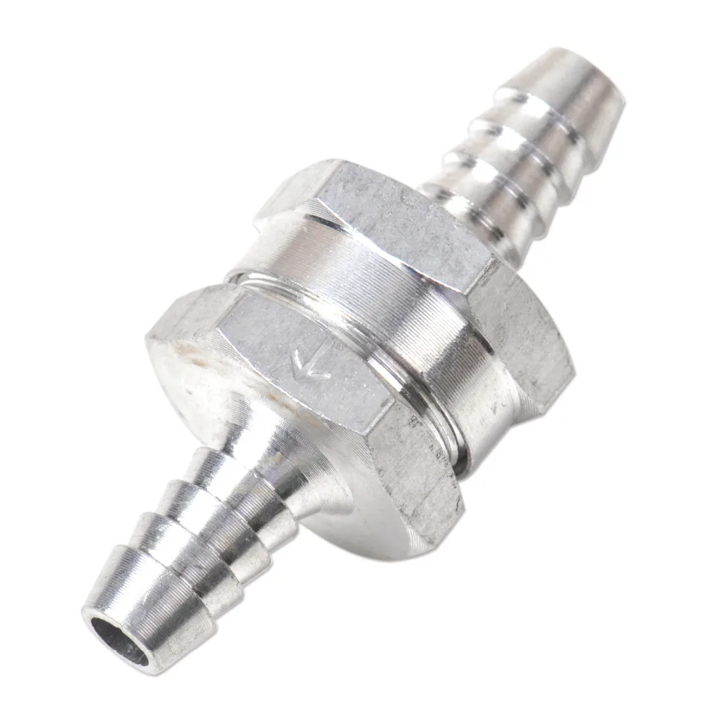 1*8mm 5//16/" Fuel Non-Return One Way Check Valve Petrol Diesel Oil Water Aluminum