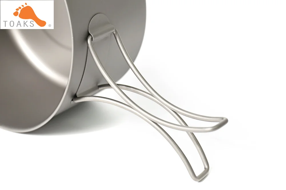 TOAKS POT-1350 Pure Titanium Cookware que acampa al aire libre ollas, se puede utilizar como una copas, cuencos y ollas 1350 ml 148G