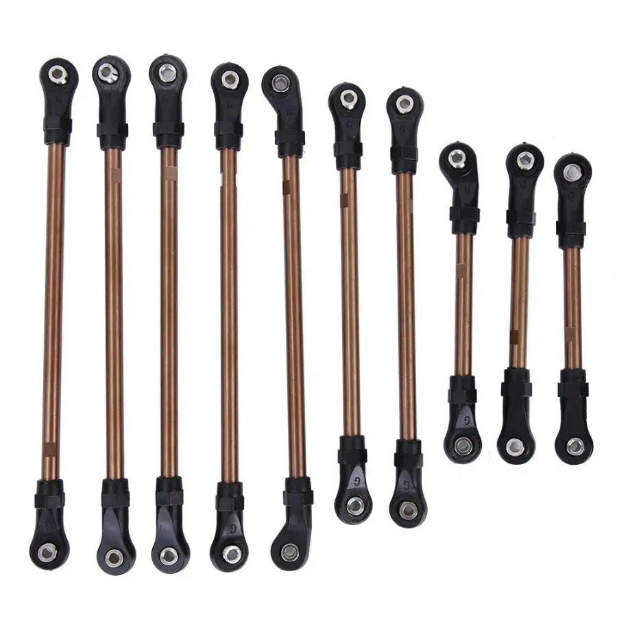 

10pcs/Set Adjustable Link Rod with End Ball Joint 324mm Wheelbase for TRAXXAS TRX4 RC Crawler Car Upgrade Spare Parts Wheel Base