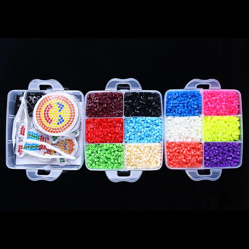 Hama Beads 9000PCS Kit Perler Beads 3D Puzzle Handmade Toys Paternity