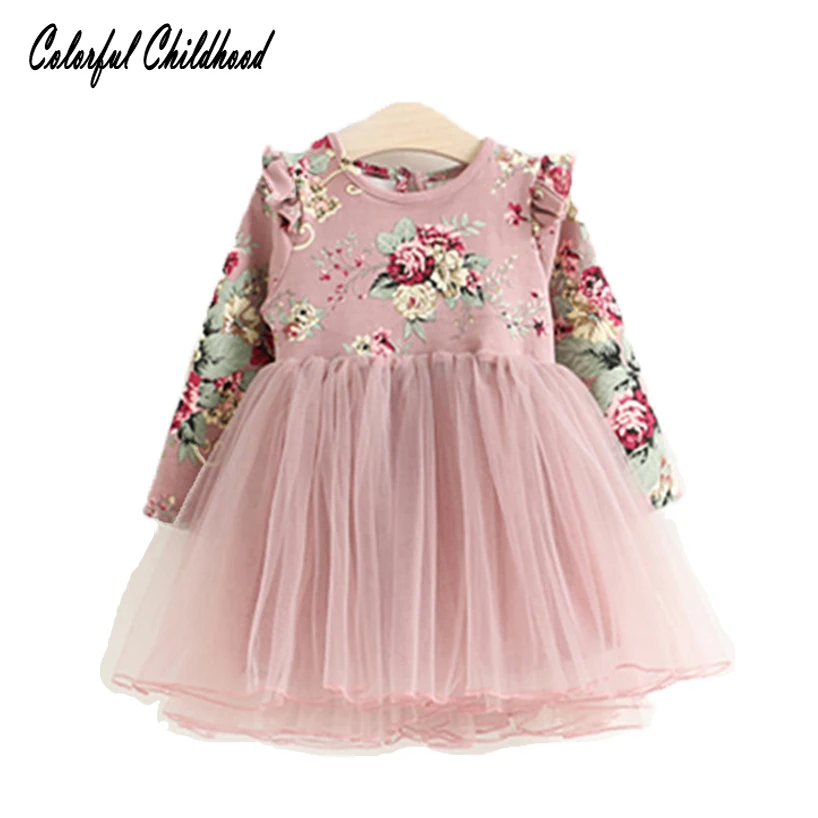 

Girls Dress Baby Dresses Beach Bohemian style Floral Princess Party Long Sleeve Dress for Girls Clothes 2-6Yrs