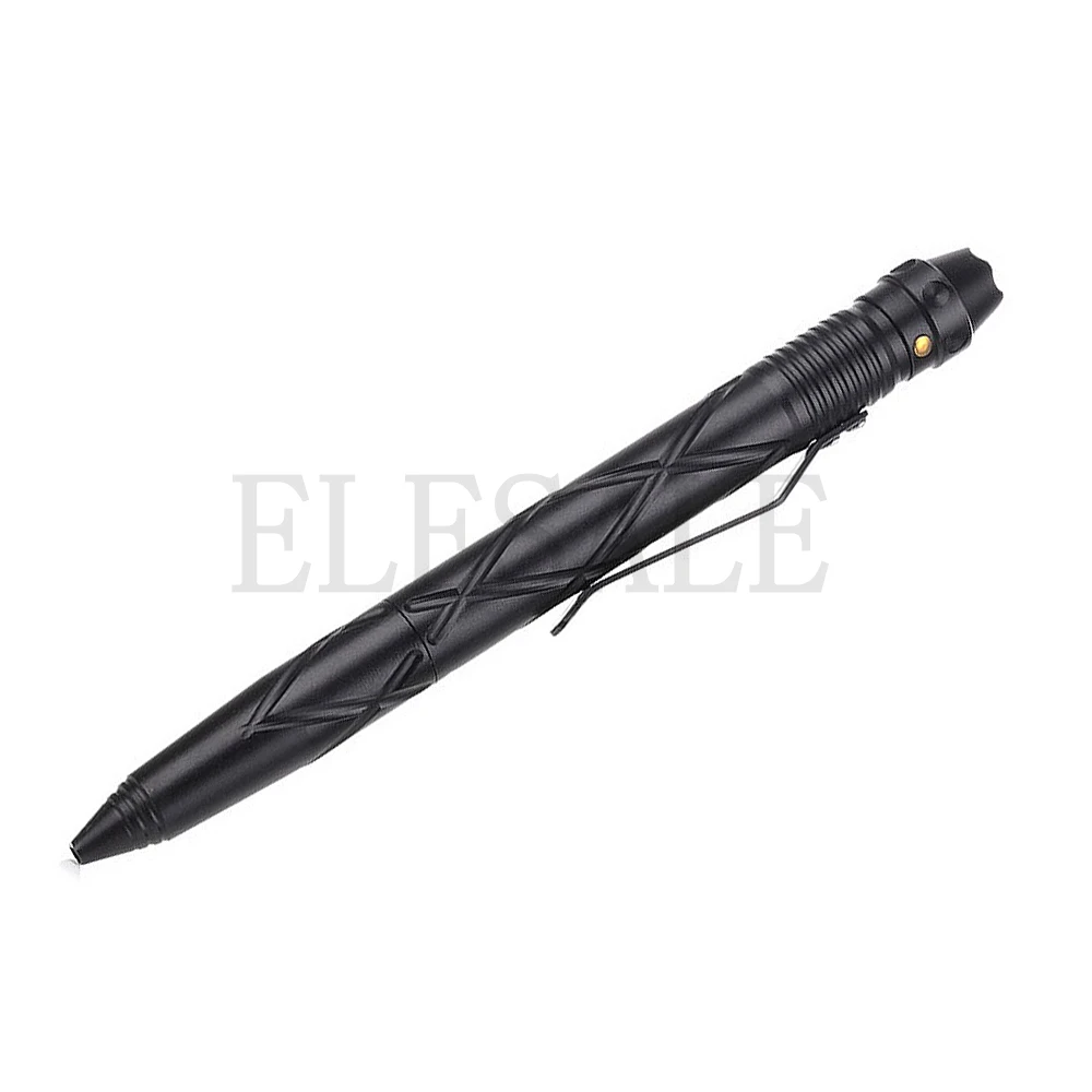Новая тактическая ручка, многофункциональный инструмент для повседневного использования, светодиодный светильник, алюминиевый сплав, инструмент для самозащиты, аварийный набор, для кемпинга - Цвет: Черный