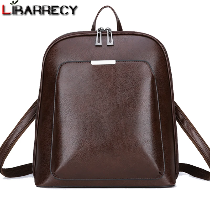 Vintage Backpack Female Brand Leather Women's backpack Large Capacity School Bag for Girls Leisure Shoulder Bags for Women