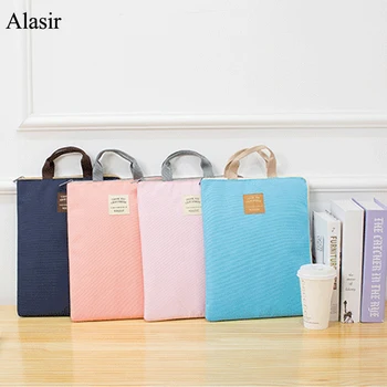 

Alasir A4 File Package Nylon Organizer Information Bag Ipad Zipper Handbag Storage Men Women File Package