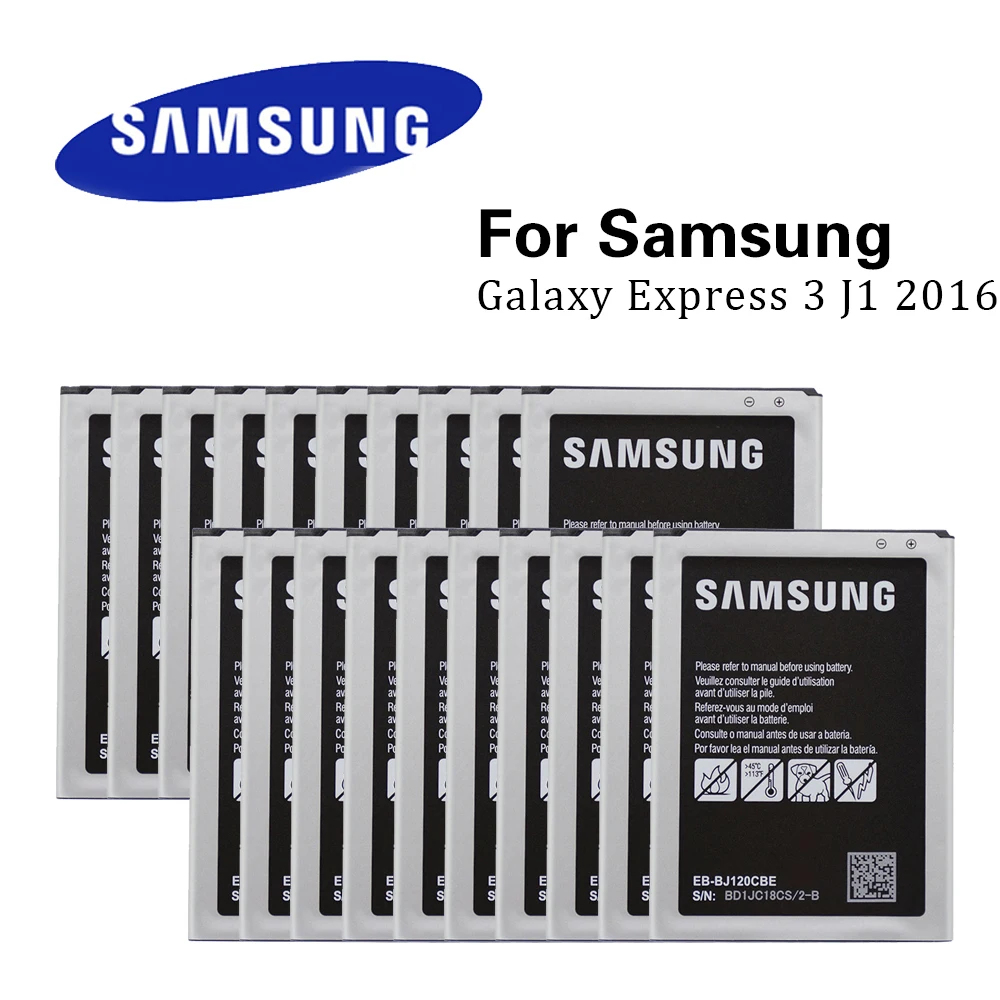 20PCS Original Batteries for Samsung Galaxy J1 2016 Express 3 J120F J120A J120T J120 EB-BJ120BBE EB-BJ120CBE Top Quality | Мобильные