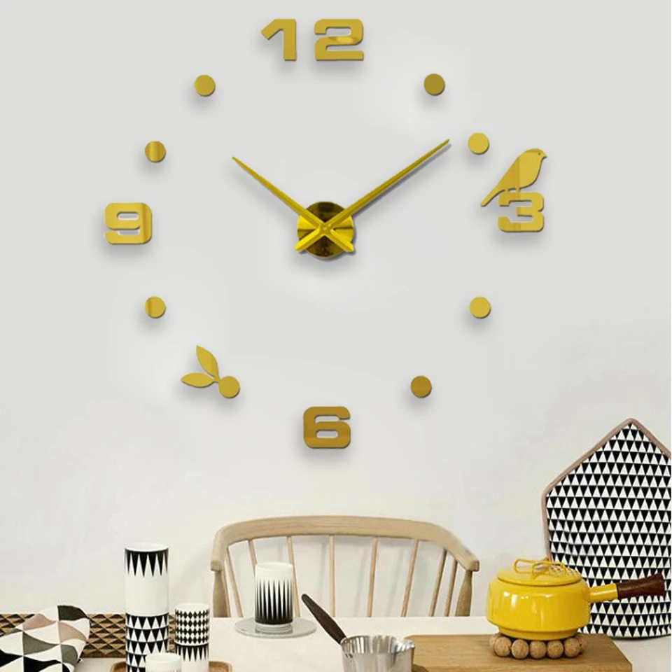 Фабрика современный DIY Черный кот птица кварцевые настенные часы домашний декор orologio Муро гостиная креативные часы настенные